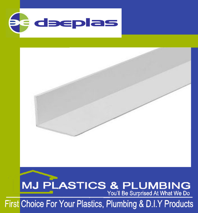 Deeplas 100mm x 100mm x 3mm PVC Angle - Deeplas White 0003
